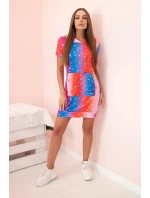 Dámské šaty na ramínkách s ozdobnými sponami béžová