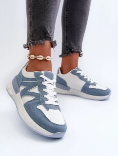 Dámské džínové tenisky z ekokůže modré Kaimans