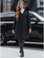Dámská zimní bunda parka s kožešinou černá FashionStreet TY5113