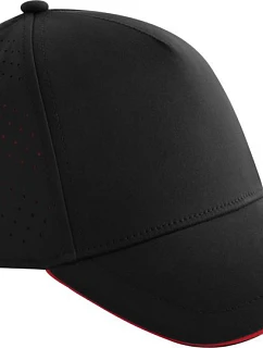 Beechfield B 155R 5 Panelová sandwich kšiltovka "Accelerate" 53.155R black/red