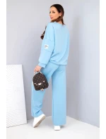 Dámská sada máslo mikina + kalhoty modrý