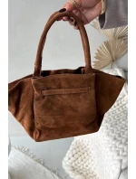 Kožená semišová kabelka Camel Orselle