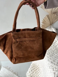 Kožená semišová kabelka Camel Orselle