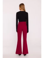 M874 Kalhoty s rozšířenými nohavicemi - bordó