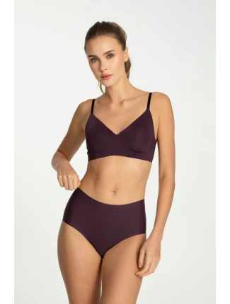 Jednoduchá košilová podprsenka Dark Plum - Julimex Jednoduchá košilová podprsenka Dark Plum - Julimex