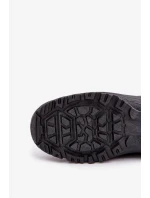 Pánské sněhule na zip zateplené kožíškem černé Linnora