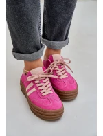 Zazoo N1068S4 Dámské semišové sneakersy na platformě fuchsie Zazoo N1068S4 Dámské semišové sneakersy na platformě fuchsie