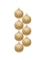 DEKORATIVNÍ PLASTOVÁ CETKA 6CM SADA 35 KS ZLATÁ