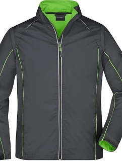 Daiber JN 1122 Pánská softshell bunda s odepínacími rukávy 02.1122 iron grey/green