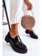 Lakované Boty Se Stříbrným Ornamentem Černý Hestill