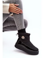 Dámské vytažené sněhule na platformě černé Gattea Dámské vytažené sněhule na platformě černé Gattea