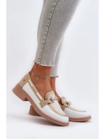 Dámské kožené mokasíny Maciejka 06493-11 Bílo-Bežové