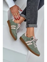 Zelené Nízké Dámské Sneakersy Zamšové Zazoo