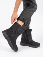 Zajímavé černé dámské sněhule platforma Zajímavé černé dámské sněhule platforma