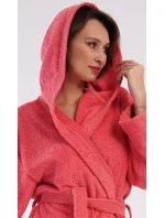 Dámský župan dlouhý s kapucí Jahoda