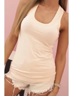 Dámská bavlněná bokserka na širokých ramínkách meruňková