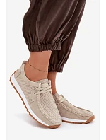 Dámské polobotky z přírodního semiše béžové Amela