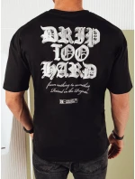 Pánské tričko s potiskem černé FashionStreet RX5435 Pánské tričko s potiskem černé FashionStreet RX5435