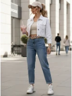 Dámské džínové kalhoty s páskem FashionStreet UY2887 Dámské džínové kalhoty s páskem FashionStreet UY2887