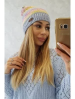 Fleecová čepice Patrycja K254 pink+blue Fleecová čepice Patrycja K254 pink+blue