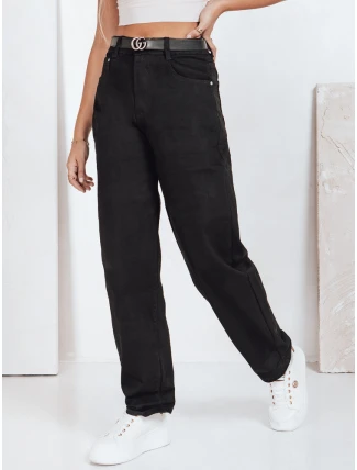Dámské široké černé džíny FashionStreet UY2760 Dámské široké černé džíny FashionStreet UY2760