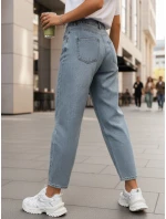 Dámské baggy džíny s vysokým pasem modré FashionStreet UY2856