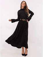 Elegantní maxi sukně s ozdobným lemem černá (19720) Elegantní maxi sukně s ozdobným lemem černá (19720)