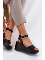 Dámské Sandály Na Klínu Černé Efrina Dámské Sandály Na Klínu Černé Efrina