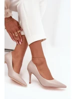 Dámské lodičky z eko kůže béžové Sivana