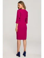 S324 Pouzdrové šaty s netopýřími rukávy - švestka S324 Pouzdrové šaty s netopýřími rukávy - švestka