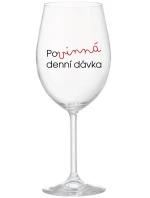 POVINNÁ DENNÍ DÁVKA - čirá sklenice na víno 350 ml POVINNÁ DENNÍ DÁVKA - čirá sklenice na víno 350 ml