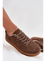 Dámské semišové sneakersy Big Star SS274676 HI-POLY SYSTEM Hnědé