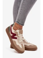 Nízké dámské tenisky z eko kůže Givelle – béžové