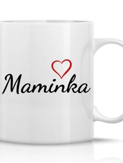 MAMINKA - klasický bílý keramický hrníček 300 ml