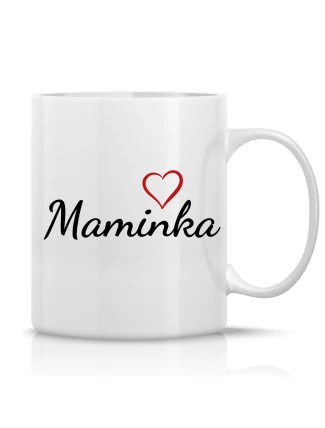 MAMINKA - klasický bílý keramický hrníček 300 ml