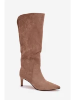 Kozačky na podpatku model 221903 Step in style Kozačky na podpatku model 221903 Step in style