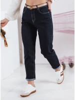 Dámské džínové kalhoty mom fit STRAIGHTY tmavě modré FashionStreet UY2390 Dámské džínové kalhoty mom fit STRAIGHTY tmavě modré FashionStreet UY2390