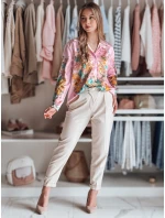 Dámské květované tričko oversize BLOSSIVA růžové FashionStreet DY0465