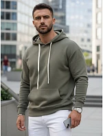 Pánská mikina s klokankou khaki FashionStreet BX5954