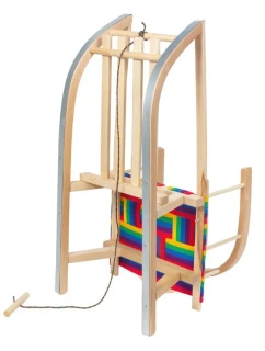 GREENBLUE DŘEVĚNÉ SÁŇKY, OPĚRADLO, LÁTKOVÉ SEDADLO, DO 100 KG GB154