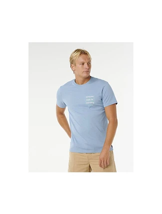 Pánské tričko RIP CURL Vaporcool Search 3 Stacks Tee, modré Pánské tričko RIP CURL Vaporcool Search 3 Stacks Tee, modré