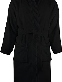 The One Towelling Bathrobe hooded Župan s kapucí 48.1021 black