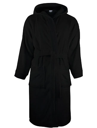The One Towelling Bathrobe hooded Župan s kapucí 48.1021 black The One Towelling Bathrobe hooded Župan s kapucí 48.1021 black