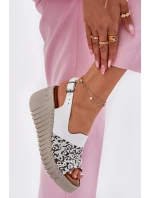 Dámské Sandály Z Přírodní Kůže Na Klínu Bílé Artiker 56C0958