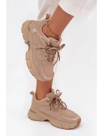 Dámské sportovní tenisky s dvojitým šněrováním béžové Annelie Dámské sportovní tenisky s dvojitým šněrováním béžové Annelie