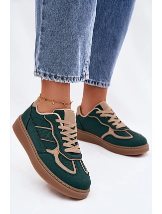 Nízké dámské tenisky Zelené Brenelle