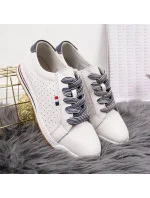 Dámské kožené tenisky PAW312 Bílá - Filippo Dámské kožené tenisky PAW312 Bílá - Filippo