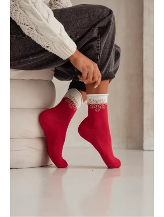 DÁMSKÉ FROTÉ PONOŽKY UNIQUE S HVĚZDOU 0071.007