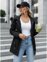 Dámská přechodná bunda s kapucí černá FashionStreet TY5626