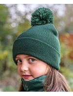 Result Headwear RC 028J Dětská pletená čepice s bambulí 28.028J black